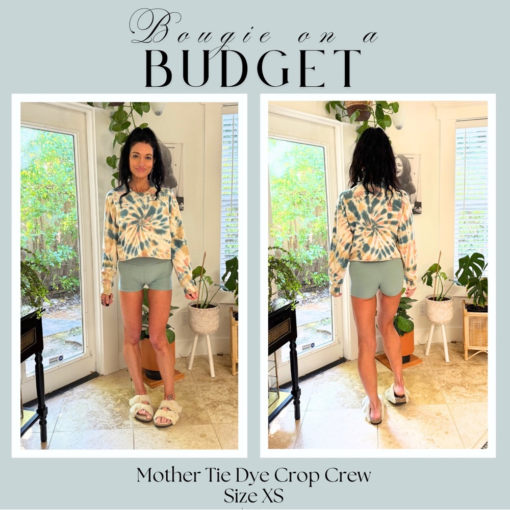 Mother Tie Dye Crop Crew Sweater